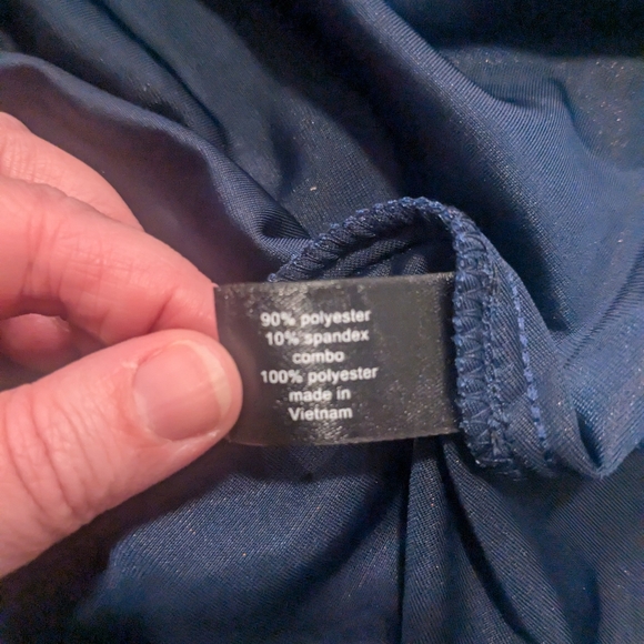 NWT Lane Bryant 22/24 Navy Faux Wrap Dress - Picture 8 of 8